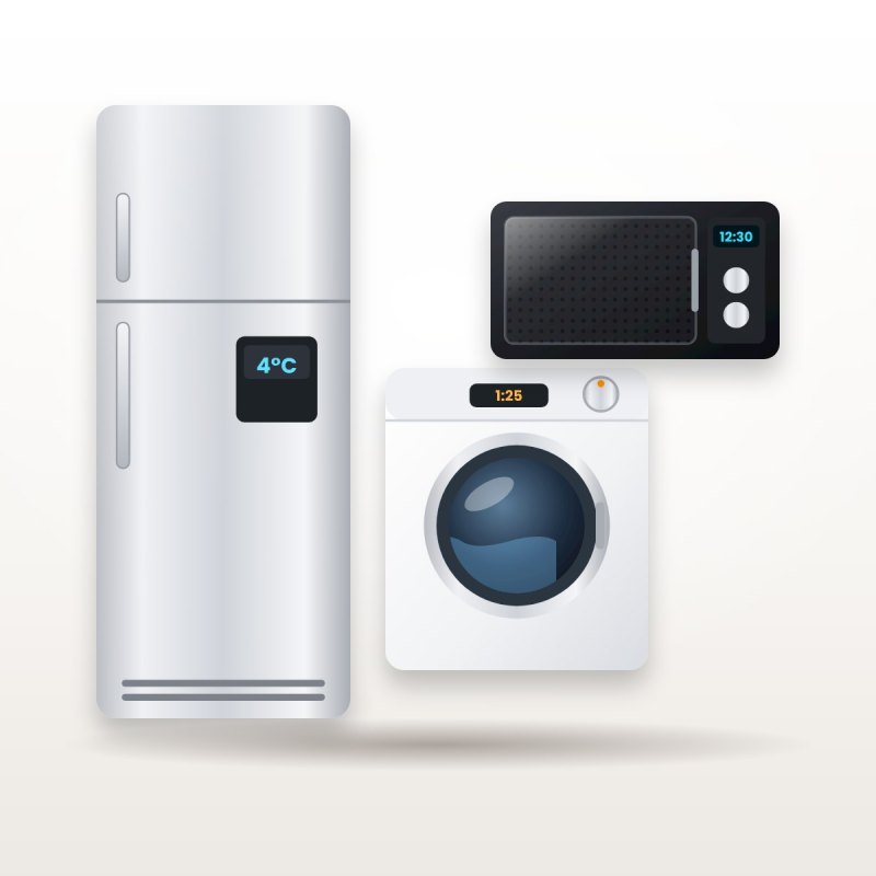 Pack électroménager (frigo + machine + micro-ondes)